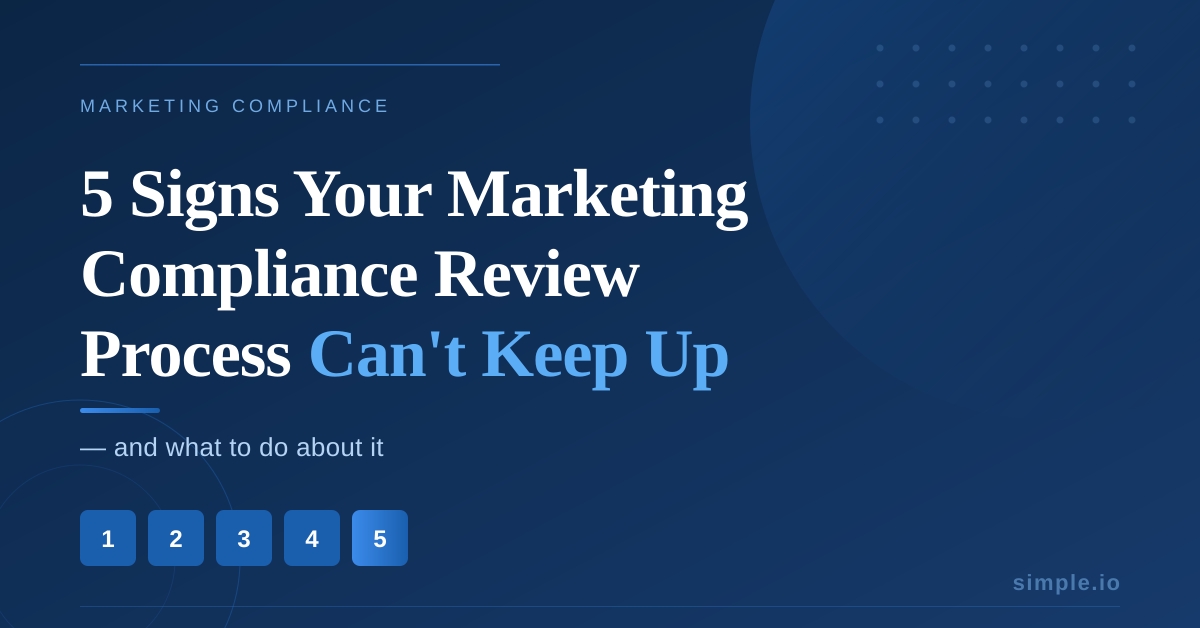5 Signs your marketing compliance review process can't keep up